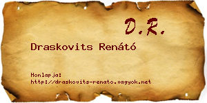 Draskovits Renátó névjegykártya