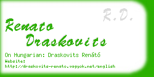 renato draskovits business card